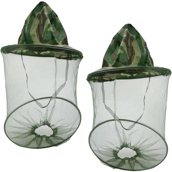 Primehome 2Pack Camouflage Beekeeper Beekeeping Cap Hat with Head Net ...