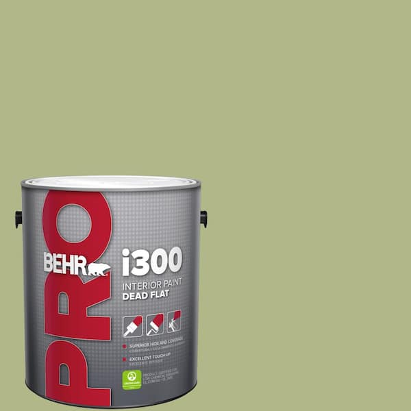 BEHR PRO 1 gal. #PPU10-07 Lima Green Dead Flat Interior Paint