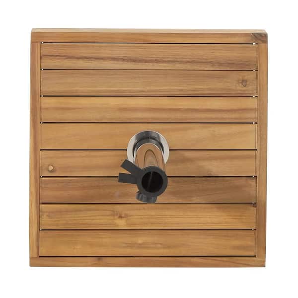 ITOPFOX 40 lbs. Square Acacia Wood Patio Umbrella Base with