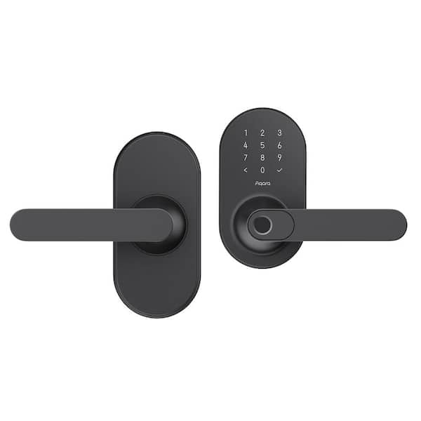 Smart Lock U300 Matter over Thread Lever Set with Touchpad/NFC/Auto Lock/Home Key/Fingerprint/Bluetooth/Key Access-Blk