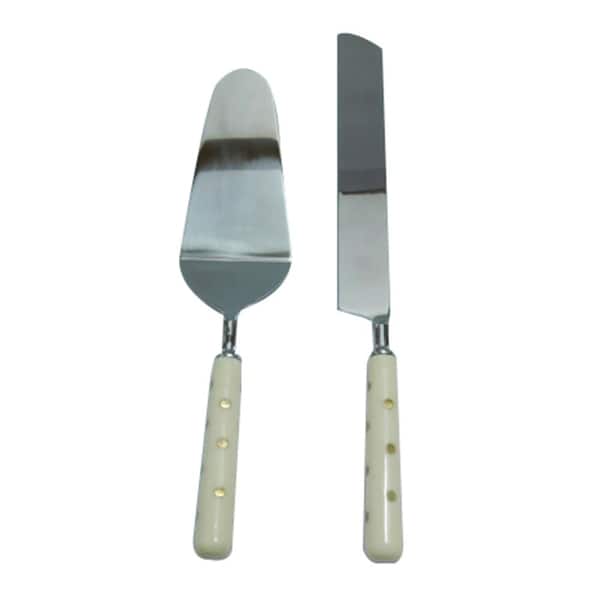 Alice Silver Ivory Cake Server in Box (Set of 2)