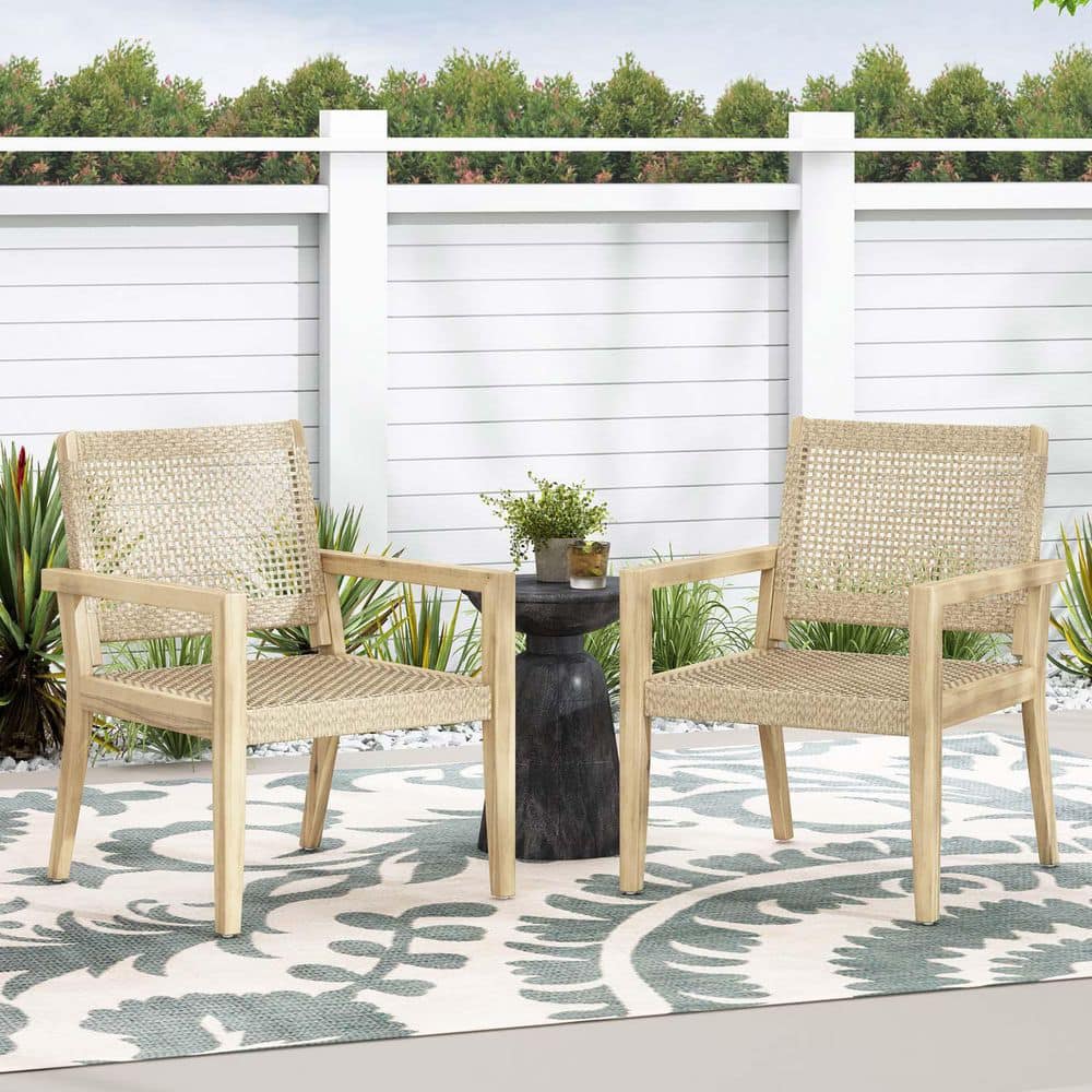 Outdoor Lounge Chair for Outside Patio Porch (Set of 2), Farmhouse Style Di