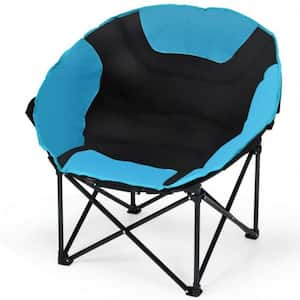 Gymax 2pcs Hammock Camping Chair w/ Retractable Footrest & Carrying - Blue