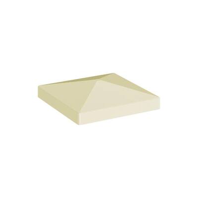 4 in. x 4 in. Vinyl Sand Pyramid Post Top