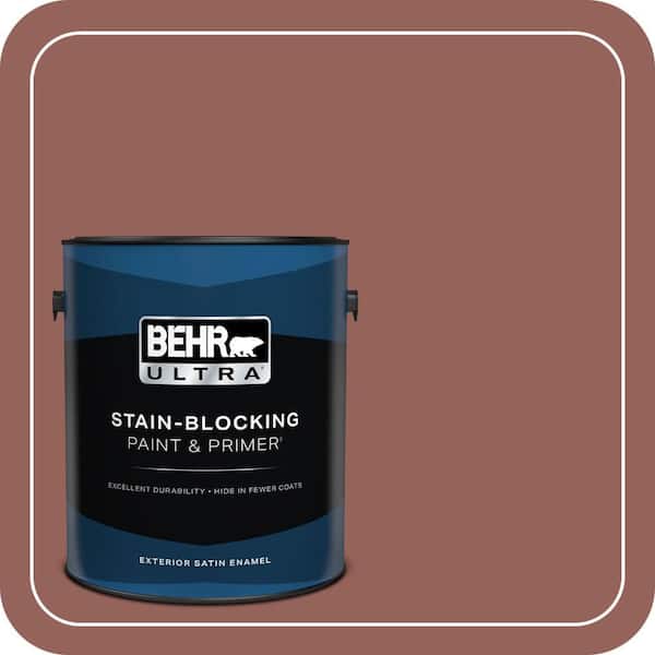 BEHR ULTRA 1 gal. #ICC-73 Brick Hearth Satin Enamel Exterior Paint & Primer