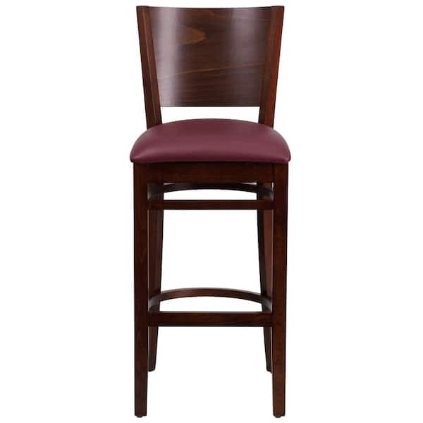 Flash Furniture Lacey 31.5 in. Mahogany Cushioned Bar Stool
