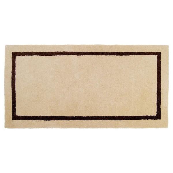 2 ft. x 4 ft. Contemporary Rectangular Hearth Rug, Mesa Tan