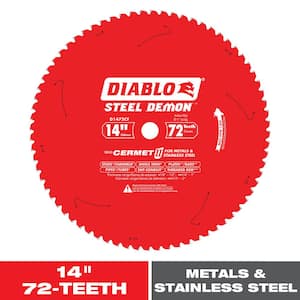 14in. x 72-Tooth Steel Demon Cermet II Circular Saw Blade for Medium Metal