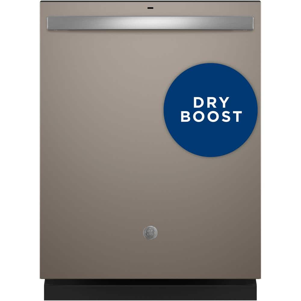 GE 24 in. Built-In Tall Tub Top Control Slate Dishwasher w/Sanitize, Dry Boost, 52 dBA, Grey