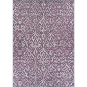 Marseille Cassis Plum 8 ft. x 11 ft. Indoor/Outdoor Area Rug