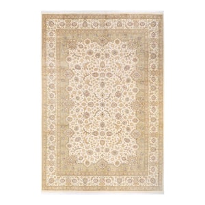 Mogul One-of-a-Kind Traditional Ivory 8 ft. 2 in. x 12 ft. Oriental Area Rug