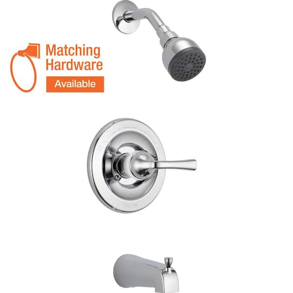 Delta Foundations Single-Handle 1-Spray Tub and Shower Faucet in Chrome (Valve Included)