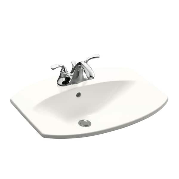 cimarron drop in vitreous china bathroom sink in white