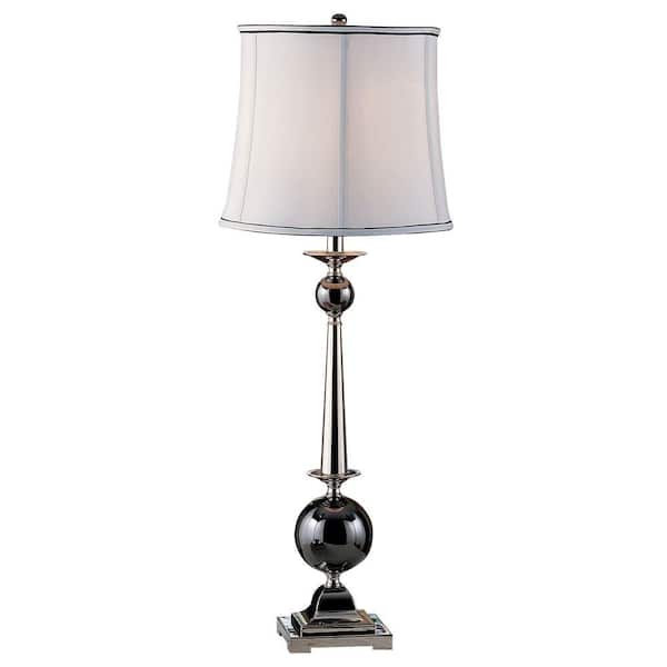 Mario Industries 35 in. Polished and Blackened Chrome Modern Table Lamp