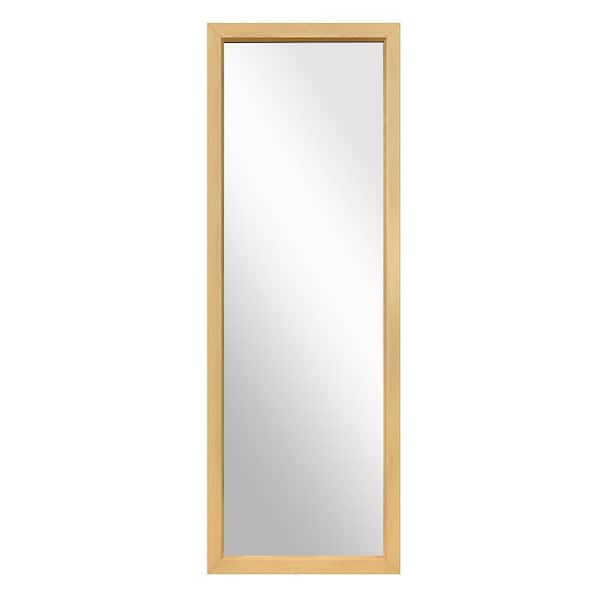 Lirago 44 in. x 16 in. Modern Style Rectangle Simple Framed Burlywood Full Length on the Door Mirror/Wall Mirror