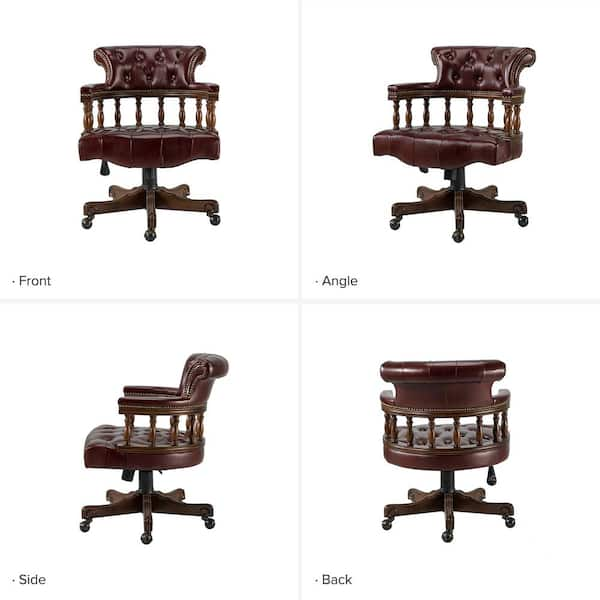 OFFICE STAR, Adj Arm, Burgundy, Desk Chair - 15Z324