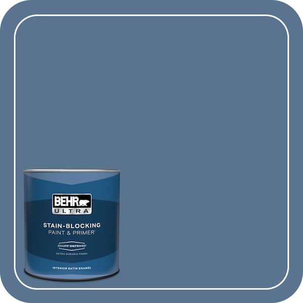 BEHR ULTRA 1 qt. #PPU14-18 Laguna Blue Extra Durable Satin Enamel Interior Paint & Primer