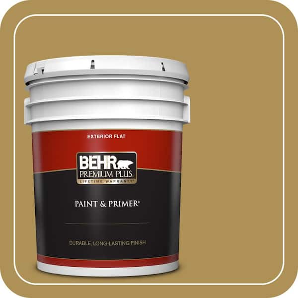 BEHR PREMIUM PLUS 5 gal. Home Decorators Collection #HDC-FL14-7 Asian Pear Flat Exterior Paint & Primer