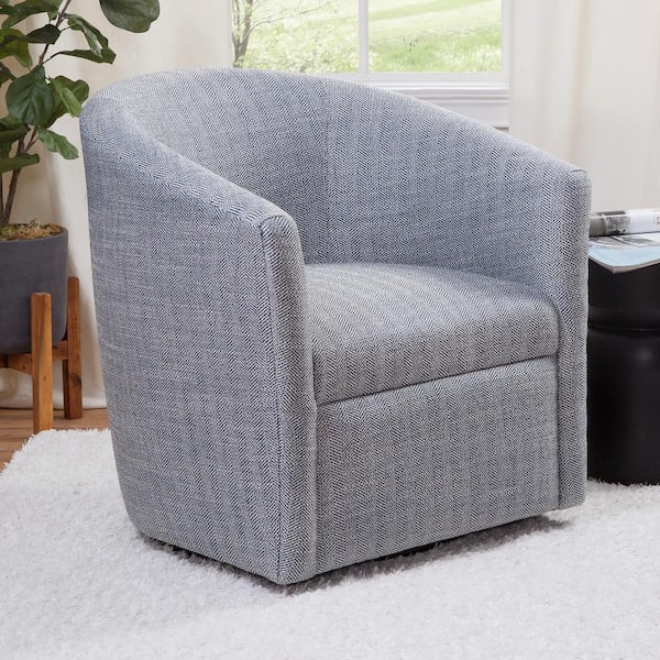 Lynton Indigo Swivel Chair 2003 11 The Home Depot