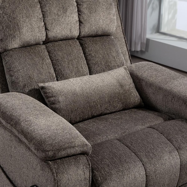 aisword Grey2 Dual OKIN Motor Chenille Power Lift Recliner with