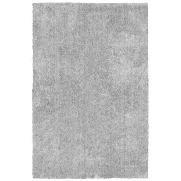 Washable Room Size Bathroom Carpet Platinum Gray 6 ft. x 9 ft. Area Rug