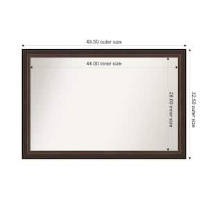 Lara Bronze 48.5 in. x 32.5 in. Custom Non-Beveled Wood FramedBathroom Vanity Wall Mirror