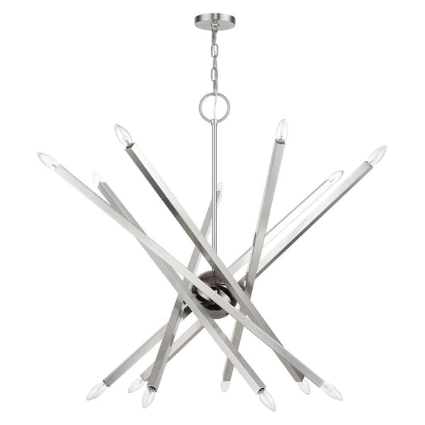 Monaco 14-Light Brushed Nickel Chandelier