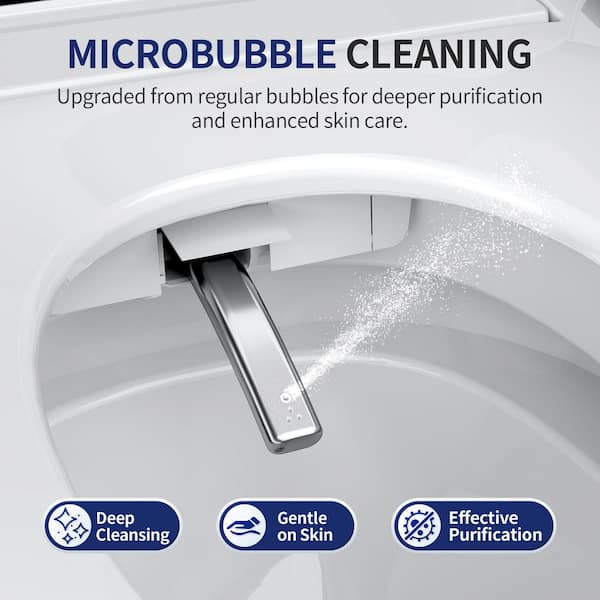 DEERVALLEY Tankless Elongated Smart Bidet Toilet 1.28 GPF in White