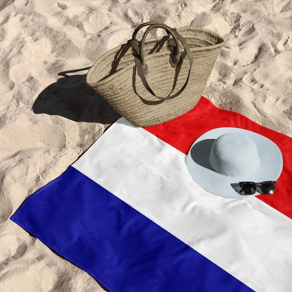 France Flag Cotton/Polyester Blend Beach Towel 30x60 inches