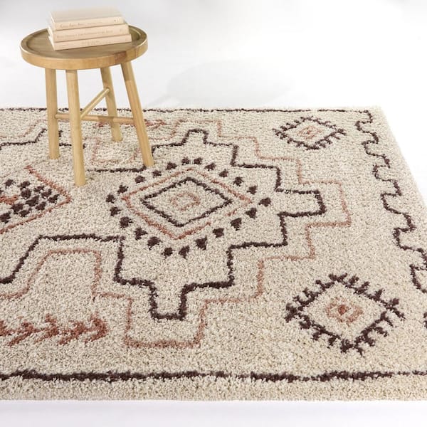 Lynceus Cream 8 ft. x 10 ft. Moroccan Area Rug