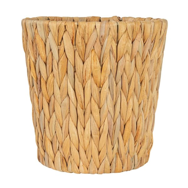 Eaasty 2 Pack Wicker Waste Basket Hand Woven Waste Basket