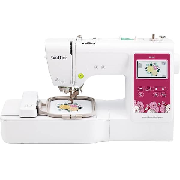 PE545 Embroidery Machine, 135 Built-In Designs, LCD Touchscreen, USB Port