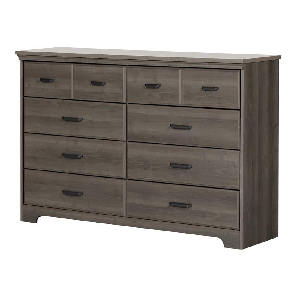 Gray Double 8-Drawer Cottage Nursery Dresser