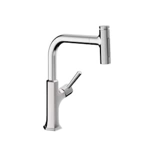 Locarno Single-Handle Pull Down Sprayer Kitchen Faucet with QuickClean in Chrome