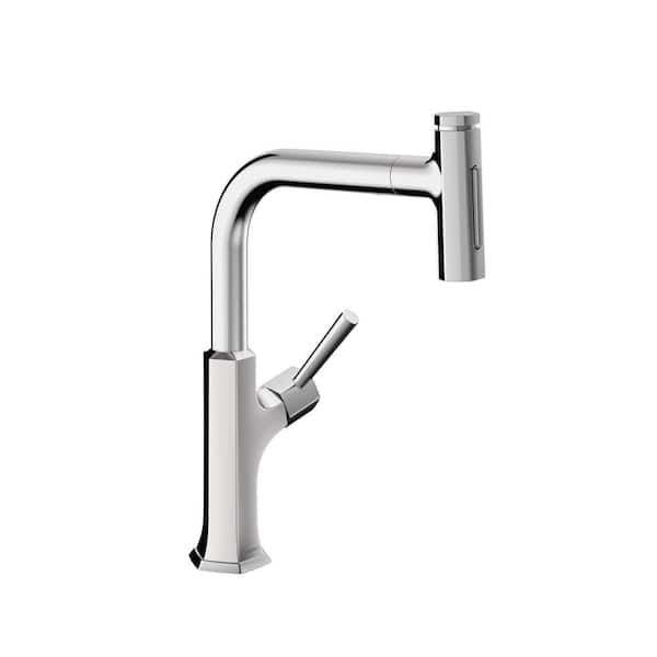 Hansgrohe Locarno Single-Handle Pull Down Sprayer Kitchen Faucet with QuickClean in Chrome