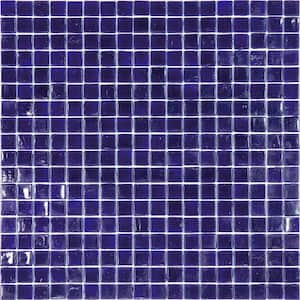 Skosh Glossy Indigo Blue 11.6 in. x 11.6 in. Glass Mosaic Wall and Floor Tile (18.69 sq. ft./case) (20-pack)