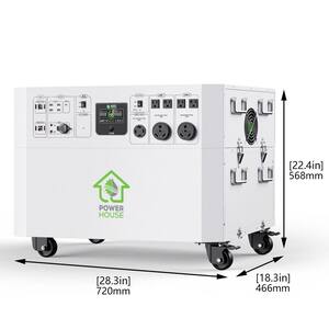Powerhouse 7,200-Watt Electric Switch Solar Generator with Wheels