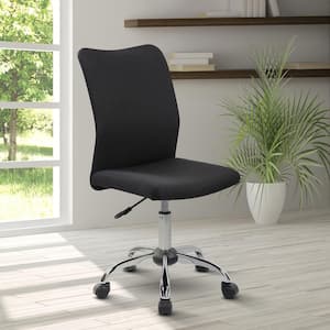 Black Modern Armless Task Chair