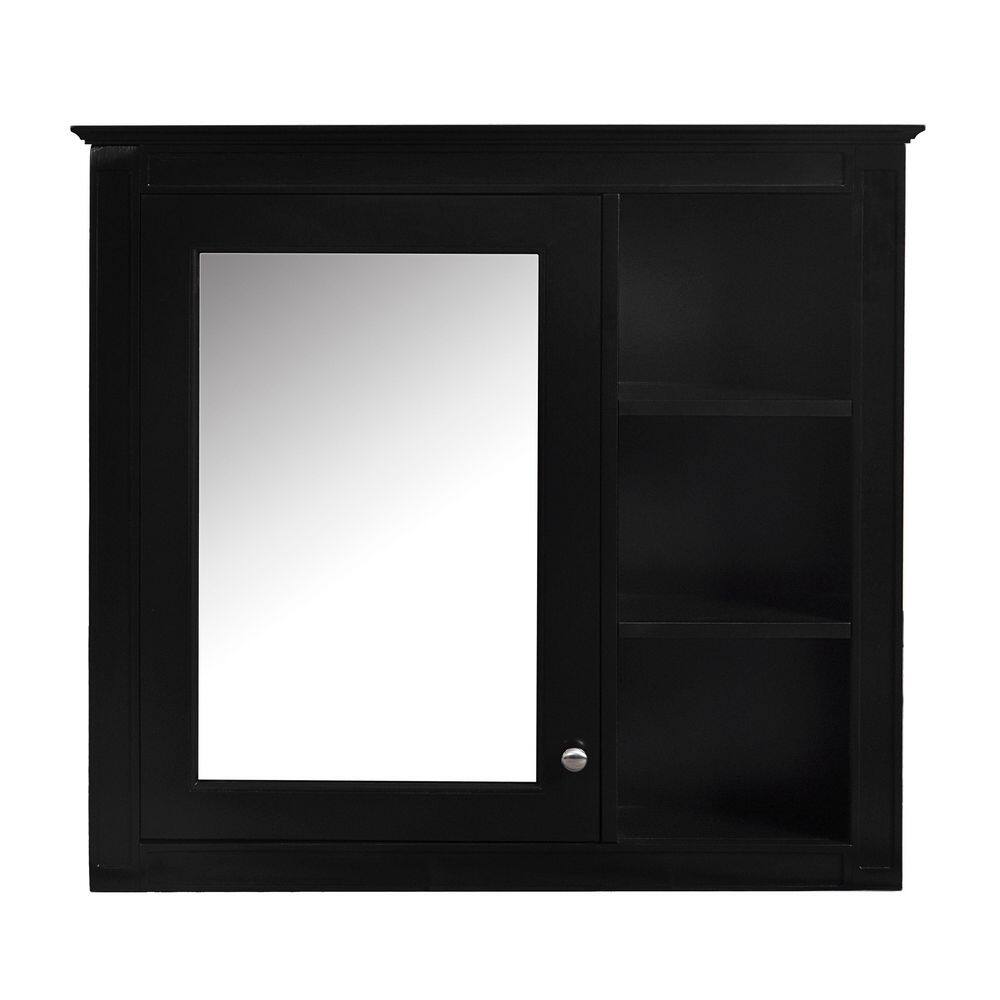 Avex Black 30 in. W x 28 in. H Rectangular MDF Medicine Cabinet with Mirror price history on PriceWatchPro