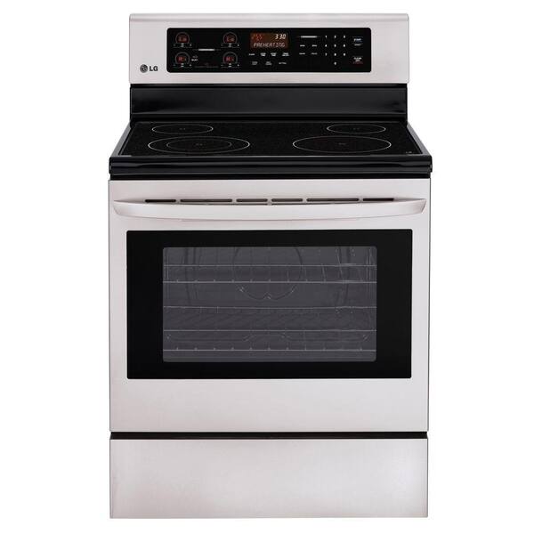 LG 30 in. 6.3 cu. ft. Electric Range with Self-Cleaning in Stainless Steel