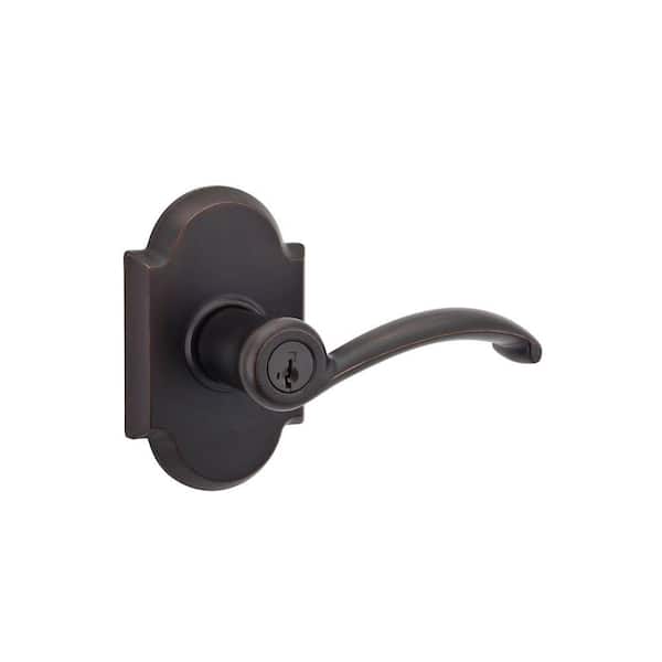 哲 Kwikset Austin Venetian Bronze Entry Door Handle Featuring