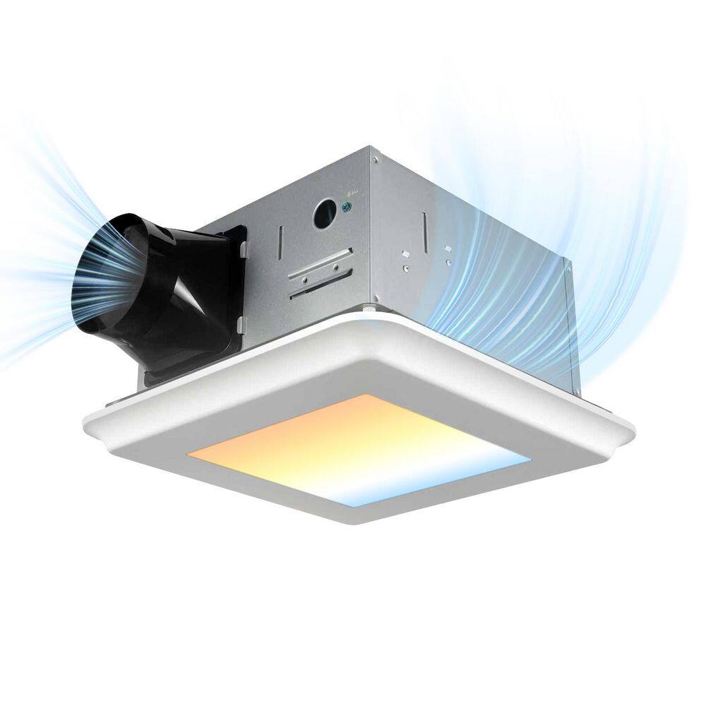 80 CFM 1 Sone Ceiling Bathroom Exhaust Fan Roomside Installation With 1000Lumens LED Lighting, ETL Certified price history on PriceWatchPro