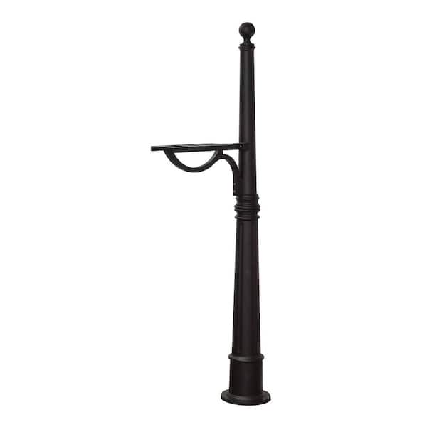 SPECIAL LITE PRODUCTS Ashland Decorative Aluminum Mailbox Post, Black