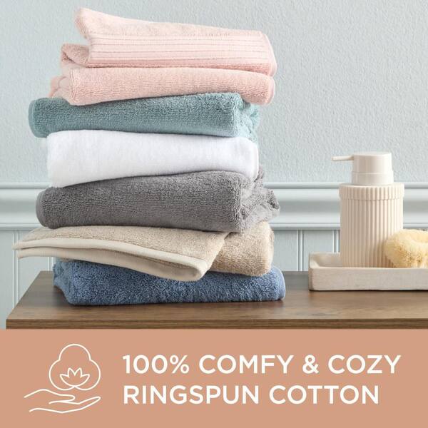 TOWN & COUNTRY LIVING Solid Dobby Border Cotton 20 in. x 30 in