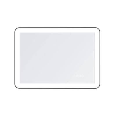 48 in. W x 30 in. H Rectangular Framed Front and Back LED Lighted Anti-Fog Wall Bathroom Vanity Mirror in Tempered Glass