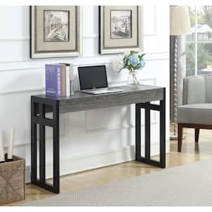 Monterey 50 in. Weathered Gray/Black Standard Rectangle Wood Console Table