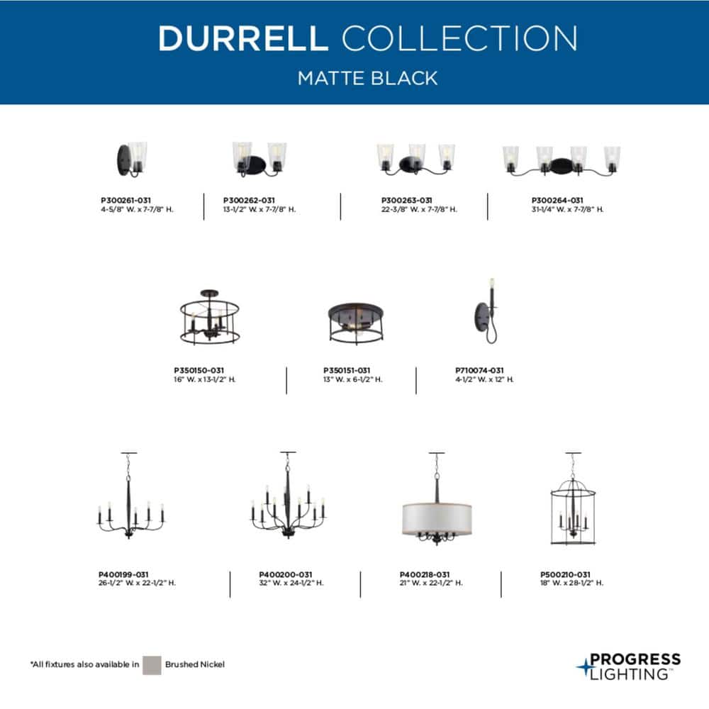Matte Black and White Drum LED Semi-Flush Ceiling Light