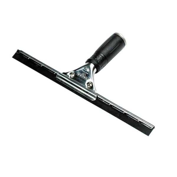 Unger 12 in. Pro Stainless Steel Window Squeegee with Straight Black Rubber Blade
