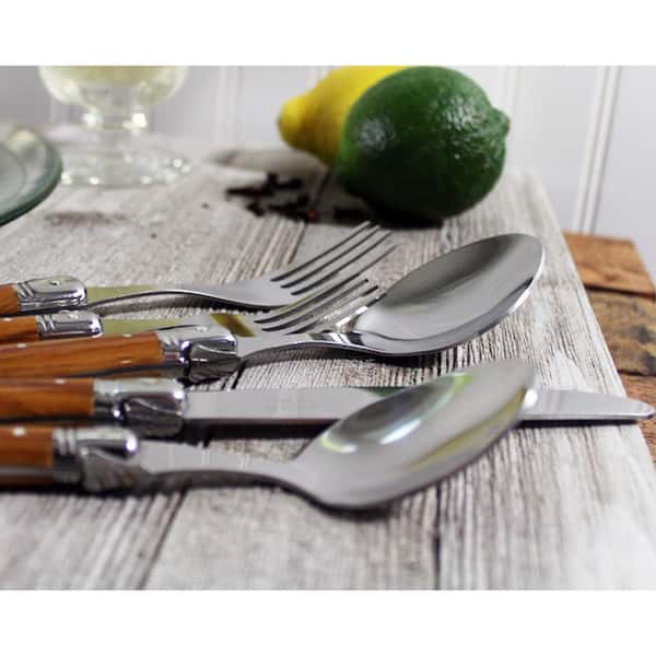 Forge de Laguiole Knife and Fork TF2MINBF Dark Horn, 2-piece cutlery
