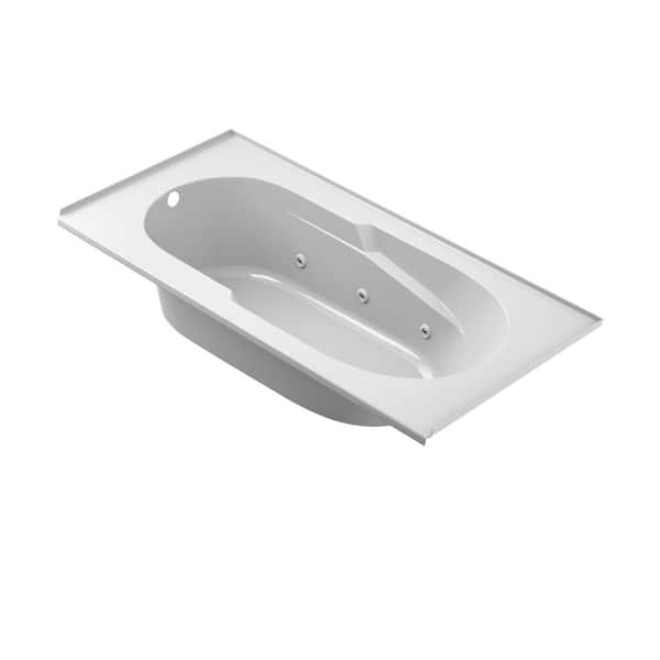 JACUZZI SIGNATURE 72 in. x 36 in. Rectangular Whirlpool Bathtub with Left Drain in White